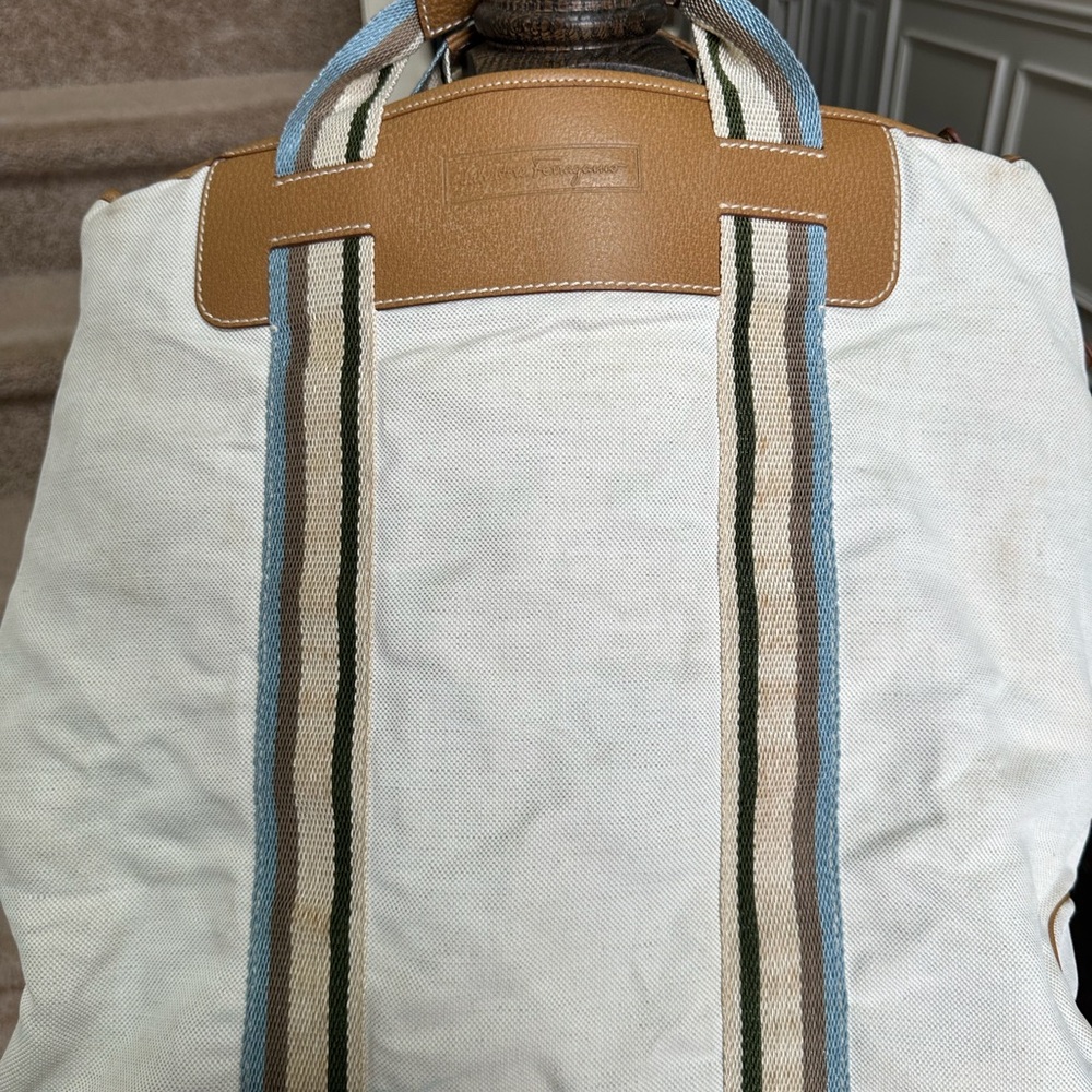 Canvas and Leather Salvatore Ferragamo Weekend bag